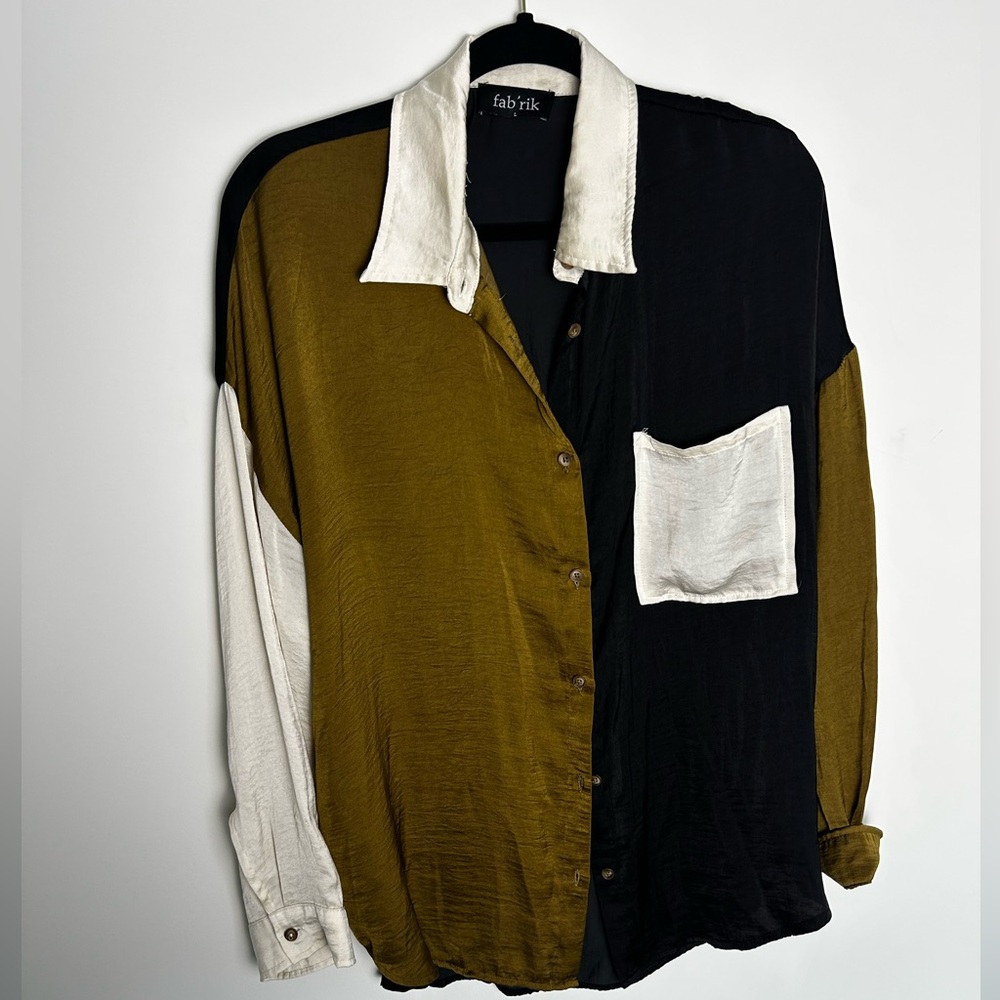 fab'rik Oversize Colorblock Button Down